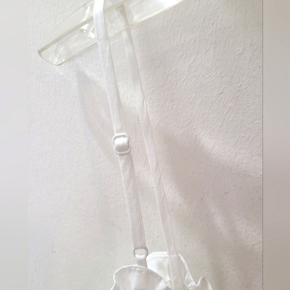 Alexander Wang White 100% Cotton Plunging Spaghetti Strap Sundress Sz L - Picture 5 of 13